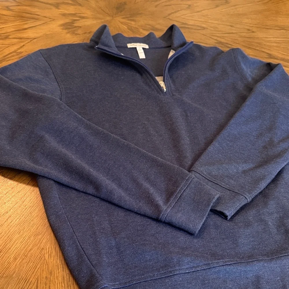 Peter Millar Dark Blue Zip-Up Sweater - Picture 3 of 4